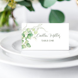 ユーカリプタスウォーターカラーミニマリスト座席表 プレイスカード