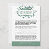 ユーカリプタスエッセンシャル油ブレンドローラボトルインビ 招待状 (裏面)