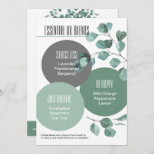 ユーカリプタスエッセンシャル油ブレンドローラボトルインビ 招待状 (正面/裏面)