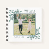 ユーカリプタスカスタムグリーンリー写真バジェット結婚ズ ノートブック (正面)