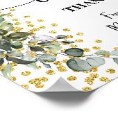 ユーカリプタスカードブライダルシャワーウェディングレセプション ポスター (角)