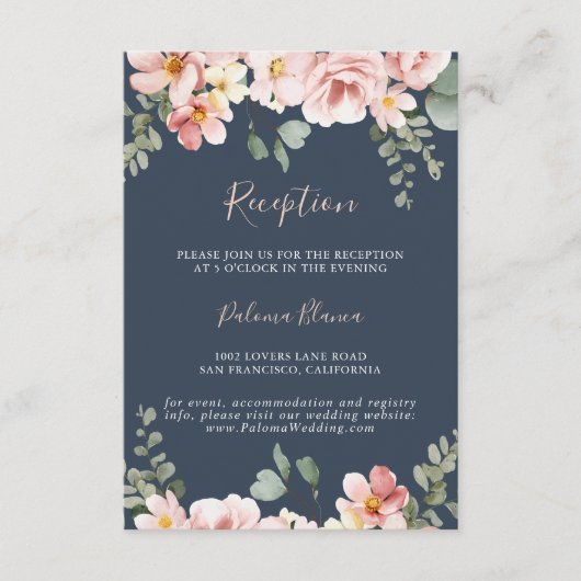 ユーカリプタスガーデンバラフローラウェディングレセプション エンクロージャーカード (正面)