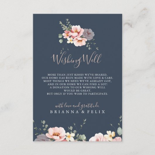 ユーカリプタスガーデンバラ結婚フローラズウィッシングウェル エンクロージャーカード (正面)