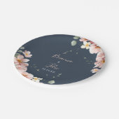 ユーカリプタスガーデンバラ結婚フローラズケーキ ペーパープレート (アングル)