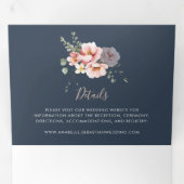 ユーカリプタスガーデンバラ結婚フローラ 三つ折り招待状 (内部最初)