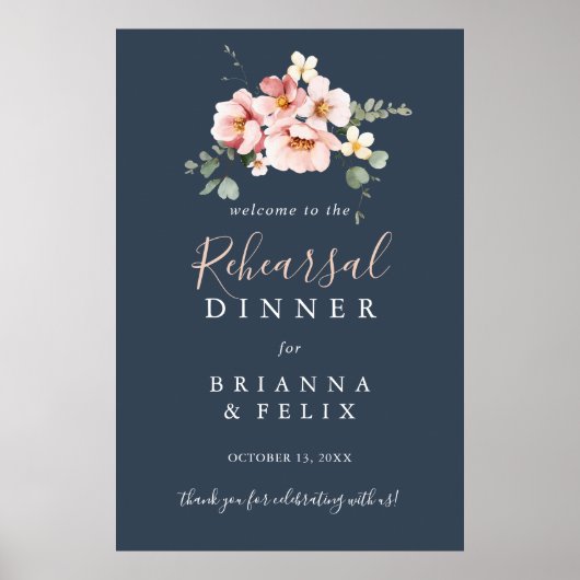 ユーカリプタスガーデンフローラリハーサルディナーウェルカム ポスター (正面)