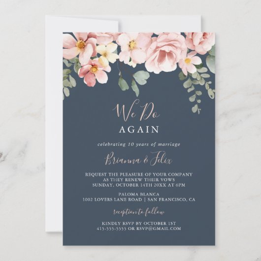 ユーカリプタスガーデンフローラ我々は再び誓いを誓う 招待状 (正面)