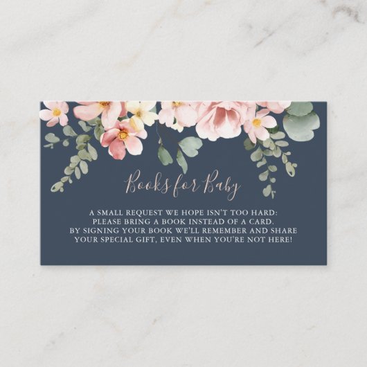 ユーカリプタスガーデンフローラ赤ちゃんシャワーブックリクエスト エンクロージャーカード (正面)