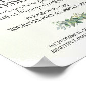 ユーカリプタスガーデン結婚unplugged's Sign ポスター (角)