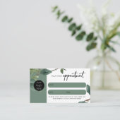 ユーカリプタスクライアントアポイントメントカードQRコードロゴ 名刺 (スタンド正面)