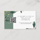 ユーカリプタスクライアントアポイントメントカードQRコードロゴ 名刺 (裏面)