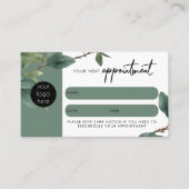 ユーカリプタスクライアントアポイントメントカードQRコードロゴ 名刺 (正面)