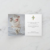 ユーカリプタスクロス2写真《キリスト教》洗礼式や命名式ラヴ感謝してい サンキューカード (内部)