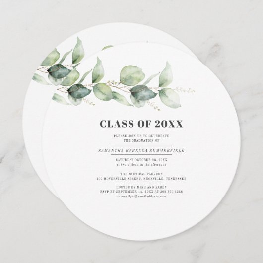 ユーカリプタスグラード2022多糖卒業パーティー 招待状 (正面/裏面)