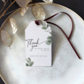 ユーカリプタスグリーナリーサンキューセージブライダルシャワー ギフトタグ