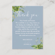 ユーカリプタスグリーンダスティブルー結婚の感謝