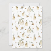 ユーカリプタスグリーンニュートラルベビーシャワーによるボホドライブ 招待状 (裏面)