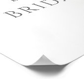 ユーカリプタスグリーンブライダルシャワーウェルカムサイン ポスター (角)