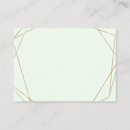 ユーカリプタスグリーン結婚リーズアコモデーション エンクロージャーカード (裏面)