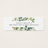 ユーカリプタスグローブブライダルレジストリ挿入カード (正面)