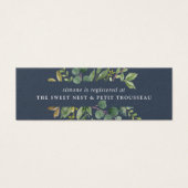 ユーカリプタスグローブブライダルレジストリ挿入カード (正面)