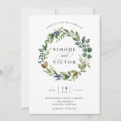 ユーカリプタスグローブリース結婚式招待状 招待状 (正面)