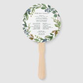 ユーカリプタスグローブ結婚式 プログラム ハンドファン (裏面)