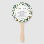 ユーカリプタスグローブ結婚式 プログラム ハンドファン (正面)