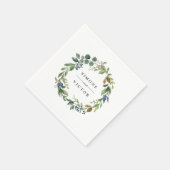 ユーカリプタスグローブ |ボタニカルパーソナライズされた結婚ズ スタンダードカクテルナプキン (角)