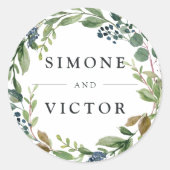 ユーカリプタスグローブ |植物学リース結婚ズ ラウンドシール (正面)