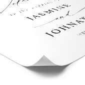 ユーカリプタスグロー金ゴールドグリーン歓迎サインのポスター4 ポスター (角)