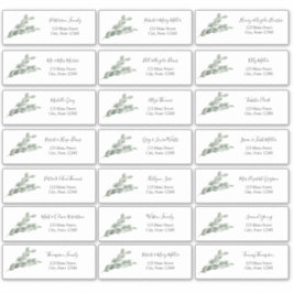 ユーカリプタスゲストアドレスエンベロープステッカー シール