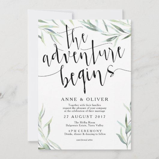 ユーカリプタスザアドベンチャーベスターズ結婚式招待状 招待状 (正面)