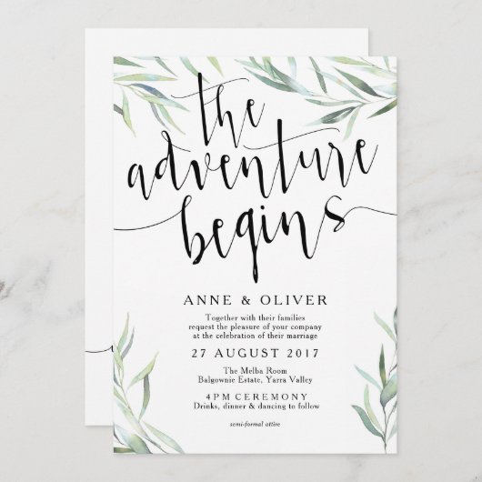 ユーカリプタスザアドベンチャーベスターズ結婚式招待状 招待状 (正面/裏面)