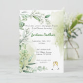 ユーカリプタスシャンパンブルンチブライダルシャワー招待状 招待状 (スタンド正面)