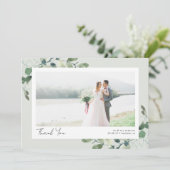 ユーカリプタススクリプト2写真結婚の写真 サンキューカード (スタンド正面)