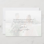 ユーカリプタススクリプト2写真結婚の写真 サンキューカード (裏面)