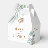 ユーカリプタスダブル結婚ハピネスありがとう フェイバーボックス (正面サイド)