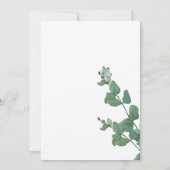 ユーカリプタスバタフライブライダルシャワー招待 招待状 (裏面)