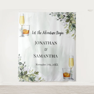 ユーカリプタスバブル&バーボンウェディングシャワータペスト タペストリー