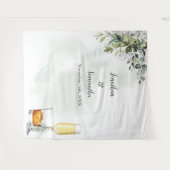 ユーカリプタスバブル&バーボンウェディングシャワー タペストリー (正面(横))