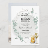 ユーカリプタスバブル&ブレウズシャワー招待状 招待状 (正面/裏面)