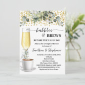 ユーカリプタスバブル&ブレーズコーヒーブライダルシャワー 招待状 (スタンド正面)