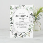 ユーカリプタスバースデーパーティーフローラバラ 招待状 (スタンド正面)