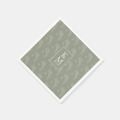 ユーカリプタスパターングリーンID901 スタンダードカクテルナプキン (角)