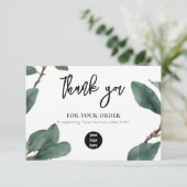 ユーカリプタスビジネスありがとうロゴソーシャルメディア サンキューカード (スタンド正面)