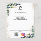 ユーカリプタスビジネスロゴqrコードインスタグラム文字 チラシ (正面)