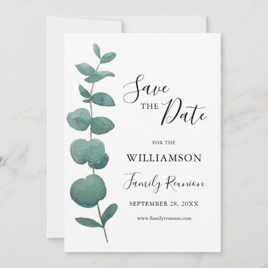 ユーカリプタスファミリー懇親会保存日付 招待状 (正面)