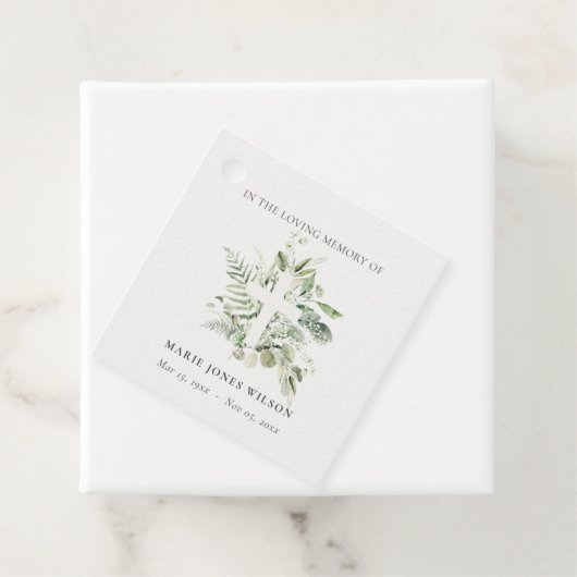 ユーカリプタスファーンファーンファーンクロスメモリアル悔やみや弔慰 フェイバータグ (インサイチュ)