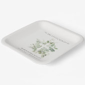 ユーカリプタスファーンファーンファーンクロスメモリアル悔やみや弔慰 ペーパープレート (傾斜あり)